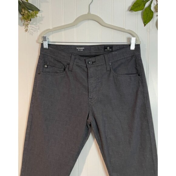 AG Mens The Everett Slim Straight Pants Size 31x32 Gray Plaid Cotton & Elastane - Picture 3 of 16